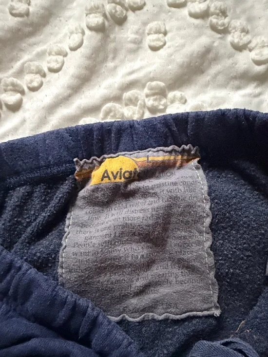 Aviator Nation Navy Joggers with Orange and Red Side Stripes - Picture 3 of 4